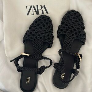 Zara flat cage sandals